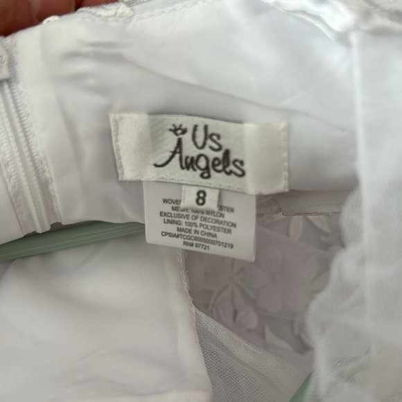 Girls Mini Bride; First Communion Dress, White Floral; 2 avlbl (TWINS) - Picture 7 of 7